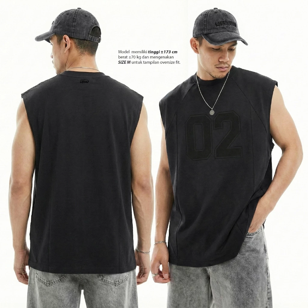 Muscle Shirt – Oversized Cotton Combed Men's Singlet