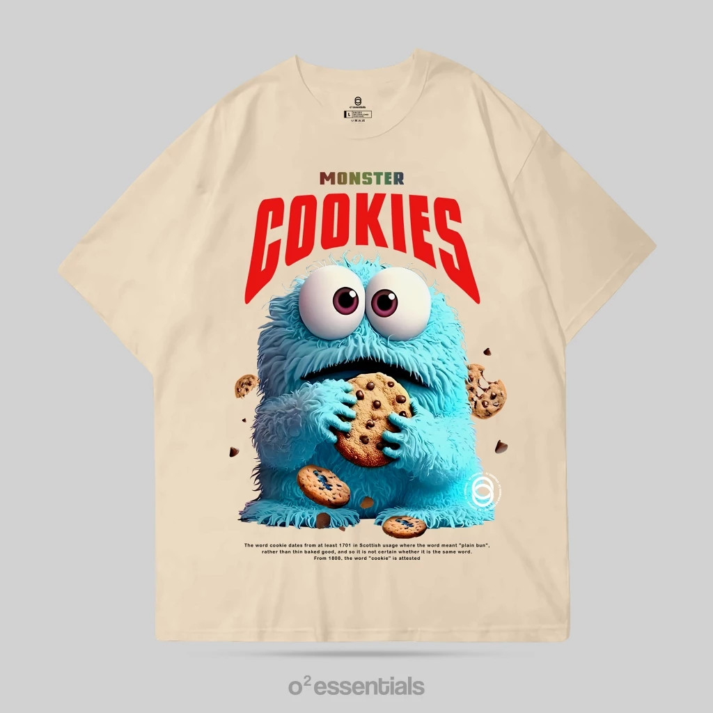 Oversized T-Shirt – Monster Cookies Cream Front