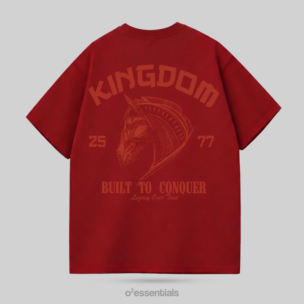 Oversized T-Shirt – Kingdom Maroon Front