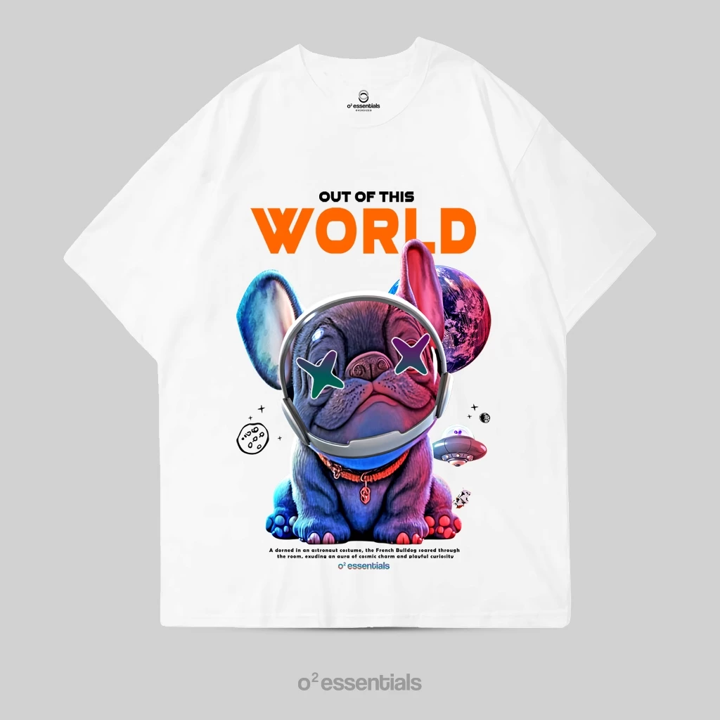 Oversized T-Shirt – Frenchie World White Front
