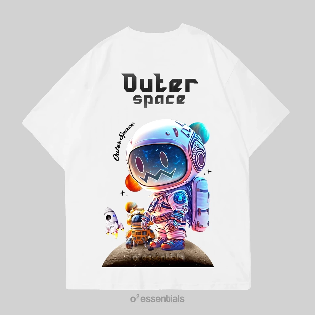Oversized T-Shirt – Outer Space White Back