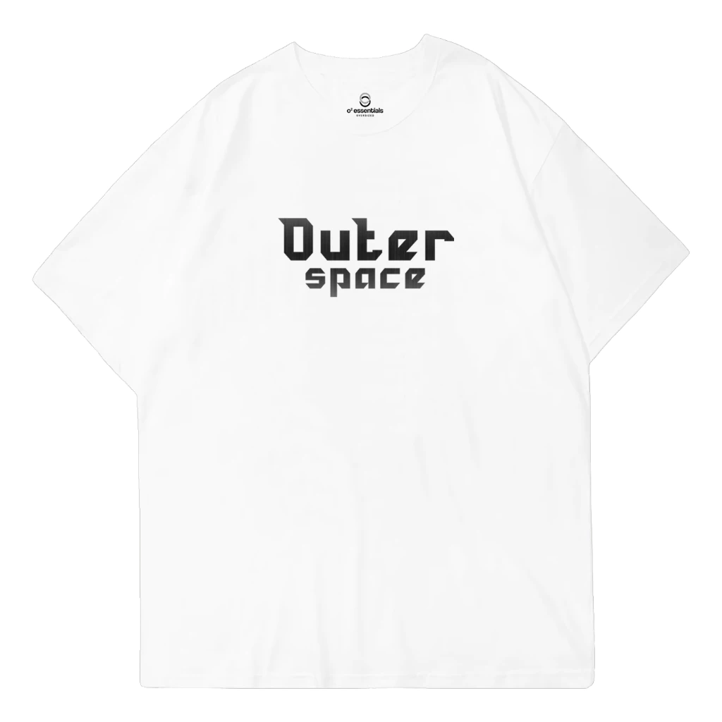 Oversized T-Shirt – Outer Space White Front