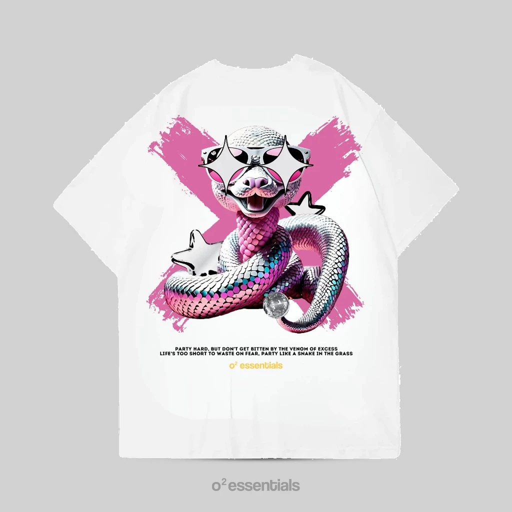 Oversized T-Shirt – Pop Snake White Back