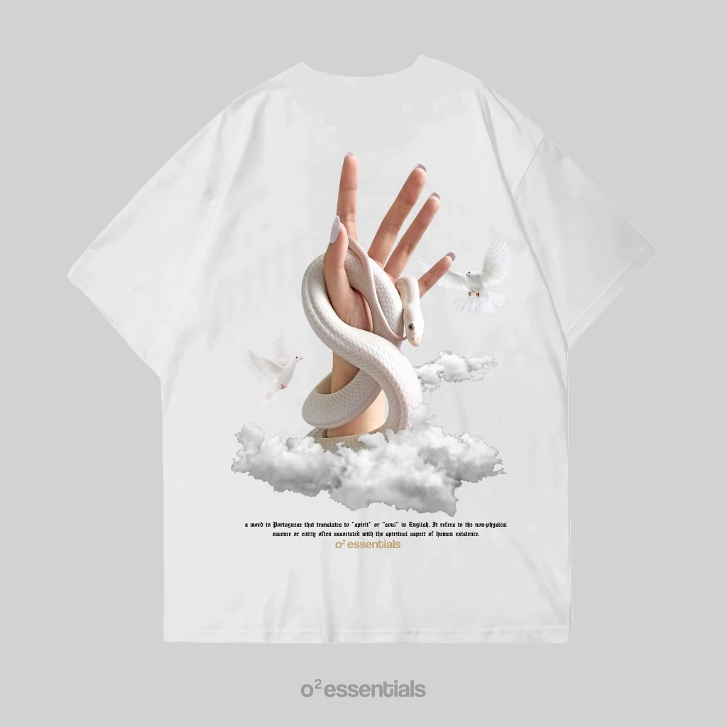 Oversized T-Shirt – Snake Hand White Back